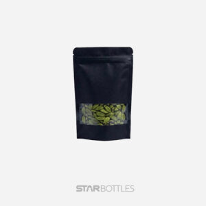 500 gm Window Pouch Black – 100 Pcs