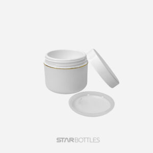 30 gm cream jar black with gold foiling